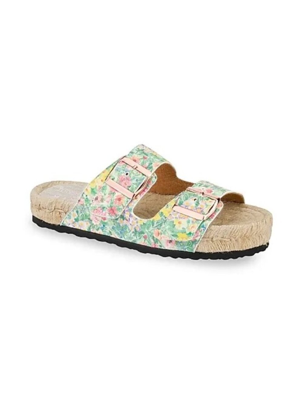LoveShackFancy x Manebí Nordic Floral Leather Espadrille Slides 39 New with box